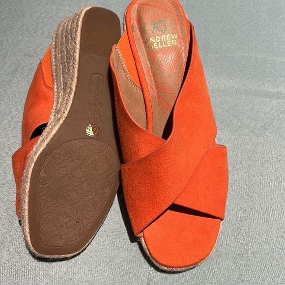 Andrew Geller Kimber Wedge Sandals Size 7.5 B33 - Picture 8 of 8